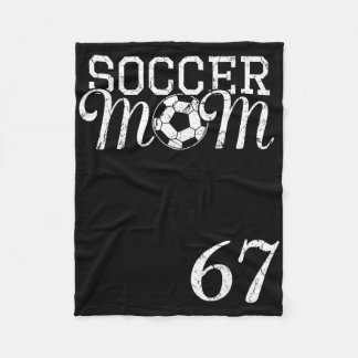 Soccer Mum Jersey Number 67 Favourite Player #67 T Fleece Blanket