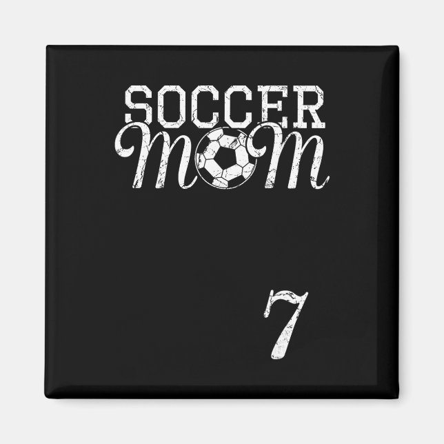 Soccer Mum Jersey Number 7 Favourite Player #7 Tea Magnet (Front)