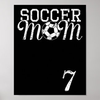 Soccer Mum Jersey Number 7 Favourite Player #7 Tea Poster