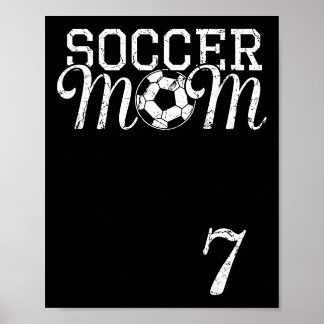 Soccer Mum Jersey Number 7 Favourite Player #7 Tea Poster (Front)