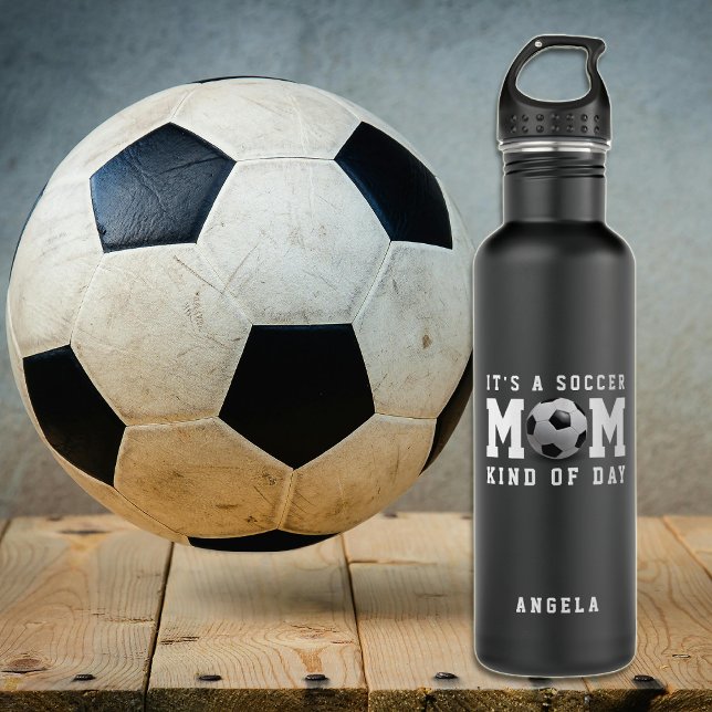 Soccer Mum Kind of Day Black 710 Ml Water Bottle (Soccer Mom Kind of Day Black Stainless Steel Water Bottle
)