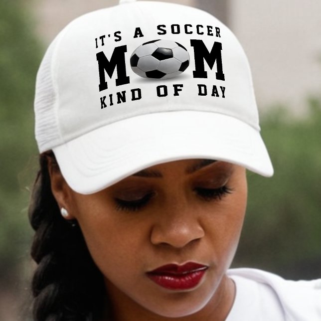 Soccer Mum Kind of Day Black Trucker Hat (Soccer Mom Kind of Day Black Trucker Hat
)