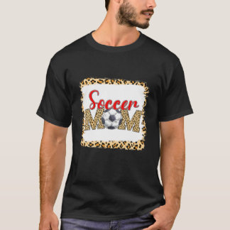 Soccer Mum Leopard Funny Sport Ball Mum Mother's D T-Shirt