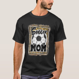Soccer Mum Leopard Sport Ball Mum Mother's Day T-Shirt