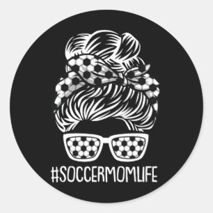 Soccer Mum Life Mothers-day Sport Lover Mama Mummy Classic Round Sticker