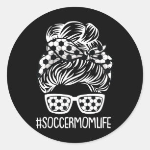 Soccer Mum Life Mothers-day Sport Lover Mama Mummy Classic Round Sticker
