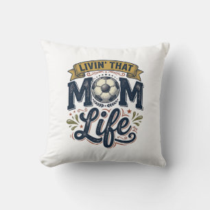 Soccer Mum Life Vintage Engraving Shirt Design_1 Cushion