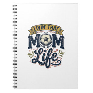 Soccer Mum Life Vintage Engraving Shirt Design_1 Notebook
