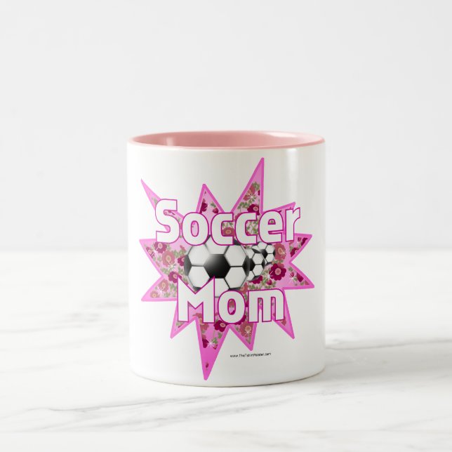 Soccer Mum Roses Two-Tone Coffee Mug (Center)
