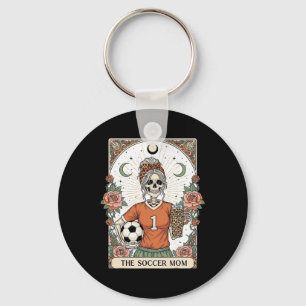 Soccer Mum Skeleton Tarot Card Soccer Mama Mother' Key Ring