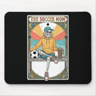 Soccer Mum Tarot Card Skeleton Coffee Byll Sidelin Mouse Pad