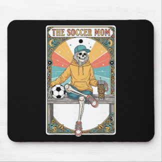 Soccer Mum Tarot Card Skeleton Coffee Byll Sidelin Mouse Pad