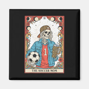 Soccer Mum Tarot Card Skeleton Soccer Mama Mother' Magnet