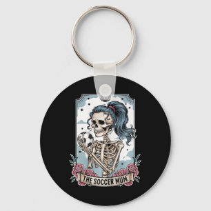 Soccer Mum Tarot Card Skeleton Soccer Mum Mothers  Key Ring