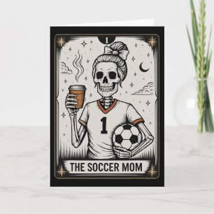 Soccer Mum Tarot Card, Vintage Halloween Soccer Ma Card