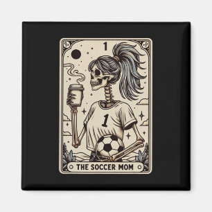 Soccer Mum Tarot Card, Vintage Halloween Soccer Ma Magnet