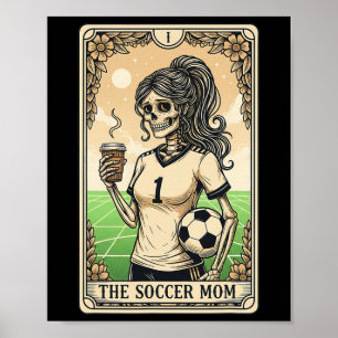 Soccer Mum Tarot Card Vintage Halloween Soccer Mam Poster
