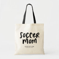 Soccer mum trendy black type personalised