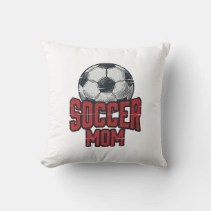 Soccer Mum Vintage Distressed Sports Shirt Design_ Cushion