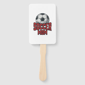Soccer Mum Vintage Distressed Sports Shirt Design_ Hand Fan
