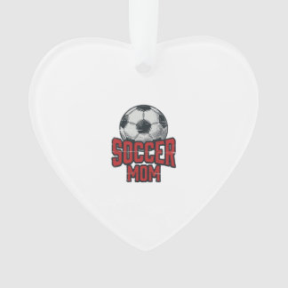 Soccer Mum Vintage Distressed Sports Shirt Design_ Ornament