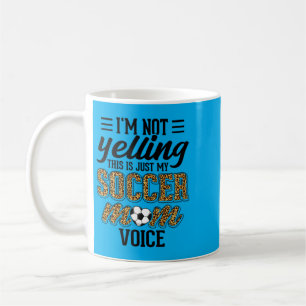 Soccer Mum Voice Leopard Cheetah Funny Mum Gift Coffee Mug