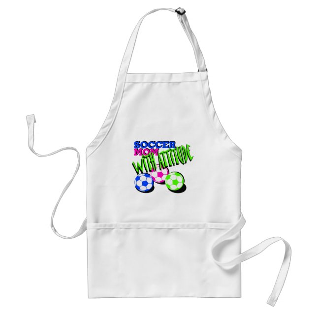 Soccer Mum with Attitude Standard Apron (Front)