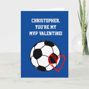 Soccer MVP Valentine's Day Card
