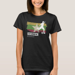 Soccer Myanmar Flag Football Team Soccer Player T-Shirt