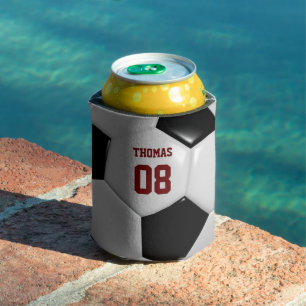 Soccer Name and Number Personalised Can Cooler