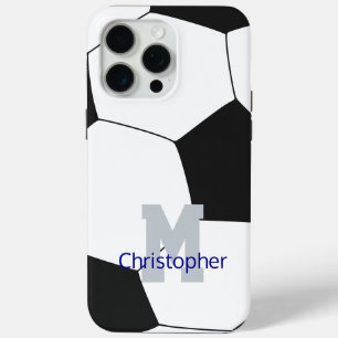 Soccer Name & Monogram iPhone 15 Pro Max Case