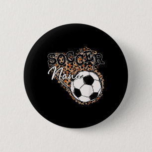 Soccer Nana Leopard Mother's Day 6 Cm Round Badge