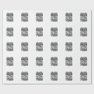 Soccer Nana Vintage Engraving Family Player Shirt_ Wrapping Paper