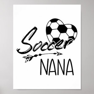 Soccer Nana Womens Grandma Gift Poster