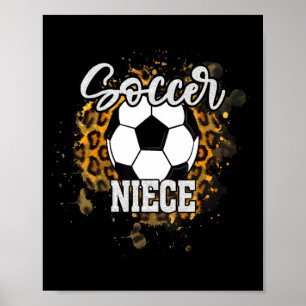 Soccer Niece Vintage Soccer Family Matching T Shir Poster