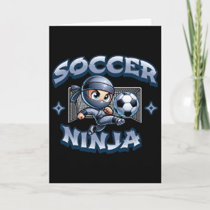 Soccer Ninja Player Martial Arts Karate  Card
