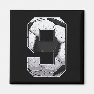Soccer Ninth 9th Birthday Boy Nine 9 Years Old Bda Magnet