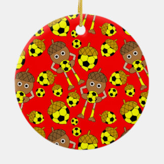 Soccer Nut Pattern Ceramic Ornament