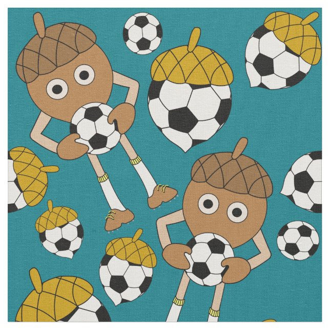 Soccer Nut Pattern Fabric (Close Up)