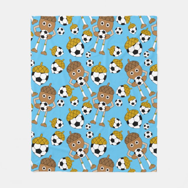 Soccer Nut Pattern Fleece Blanket (Front)