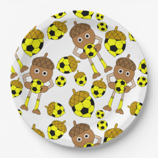 Soccer Nut Pattern Paper Plate