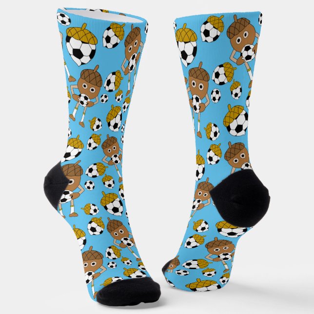Soccer Nut Pattern Socks (Angled)