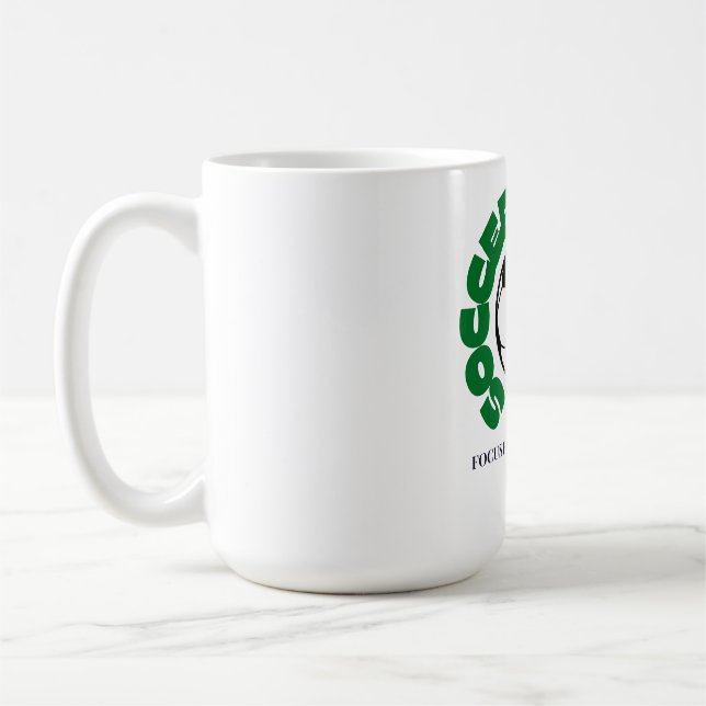 Soccer O'Clock – Focused Until It's Over | Soccer  Coffee Mug (Left)