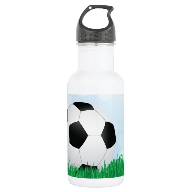 soccer on grass 532 ml water bottle (Front)