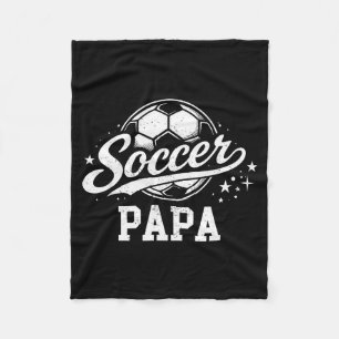 Soccer papa family matching soccer lovers fleece blanket