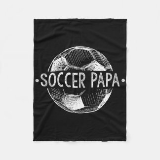 Soccer Papa Family Matching Team Player Gift Sport Fleece Blanket