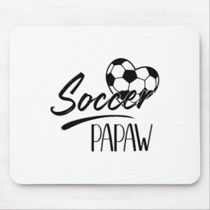 Soccer Papaw Heart Family Matching Team Player Soc Mouse Pad