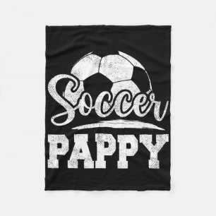 Soccer Pappy Soccer Player Game Day Father's Day Fleece Blanket