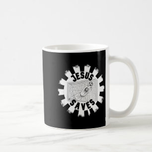 Soccer Parody Fans Jesus Saves Coffee Mug