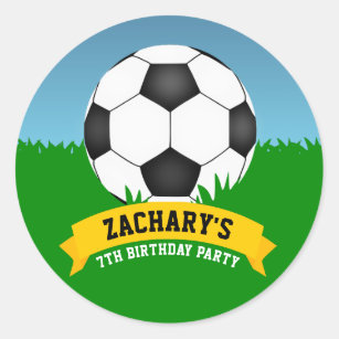 Soccer Party Classic Round Sticker